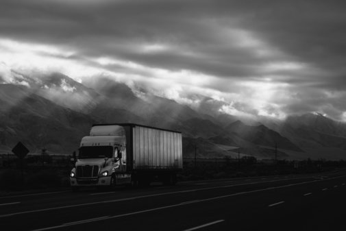white-trailer-truck-on-road.jpg white trailer truck on road